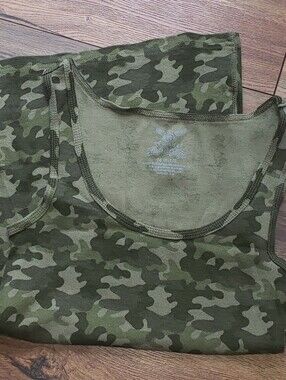 Faded Glory Olive Green Camo Tank Top Sz Med - New